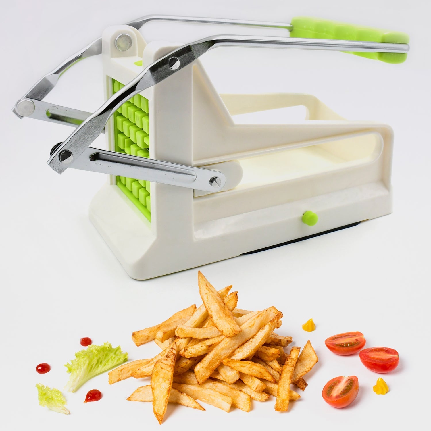 French Fry Cutter, Great with Vegetables, Potato Fries Cutter Professional Vegetable Cutter Stainless Steel Cutter Potato, Onions, Carrots, Cucumbers, Fruits Potato Cutter (1 pc) French Fry Cutter, Great with Vegetables, Potato Fries Cutter Professional Vegetable Cutter Stainless Steel Cutter Potato, Onions, Carrots, Cucumbers, Fruits Potato Cutter (1 pc)